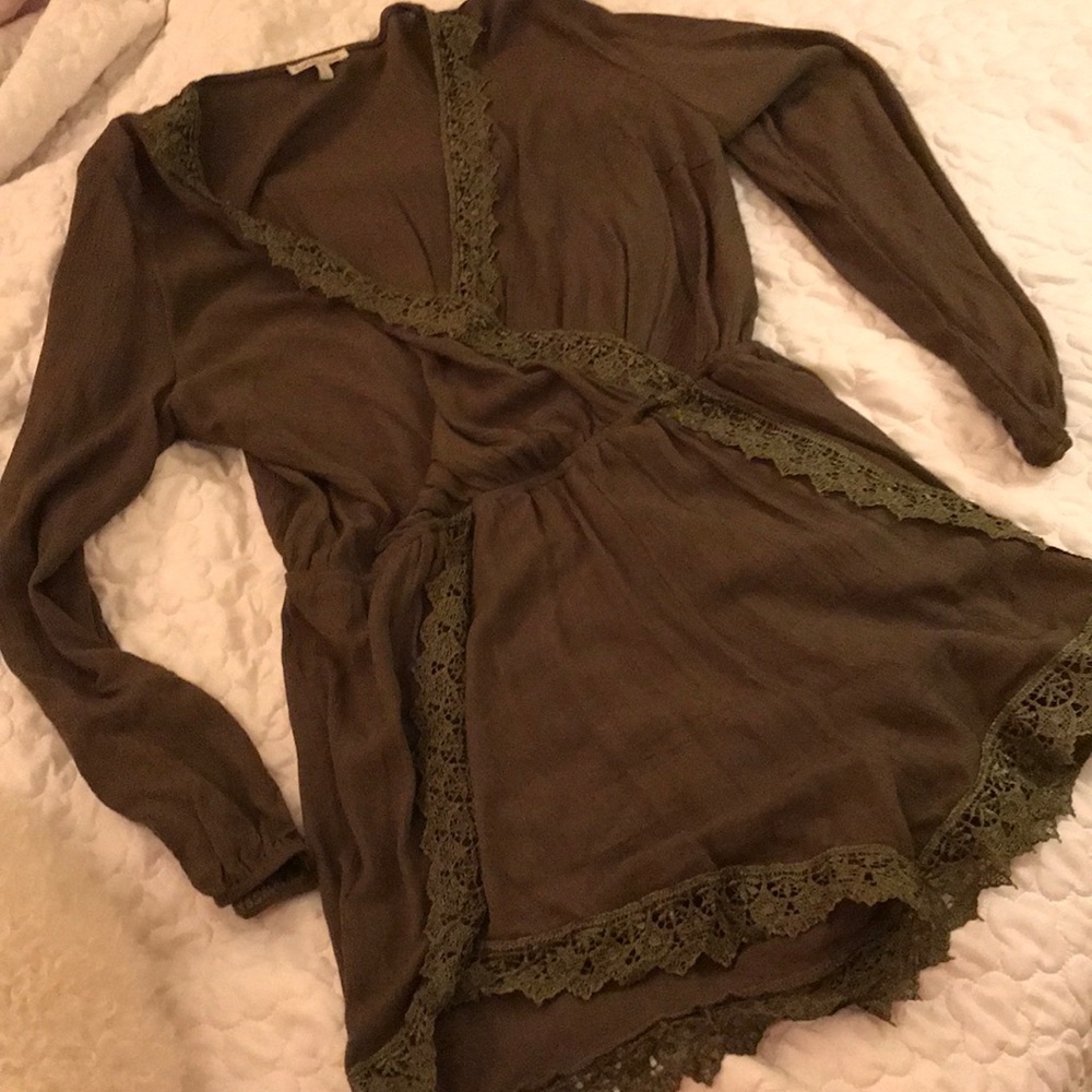 Olive green romper
